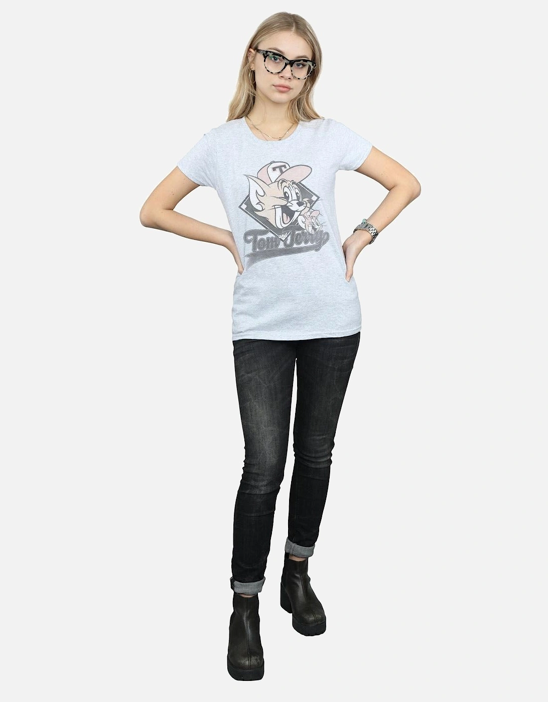 Tom And Jerry Womens/Ladies Baseball Caps Cotton T-Shirt