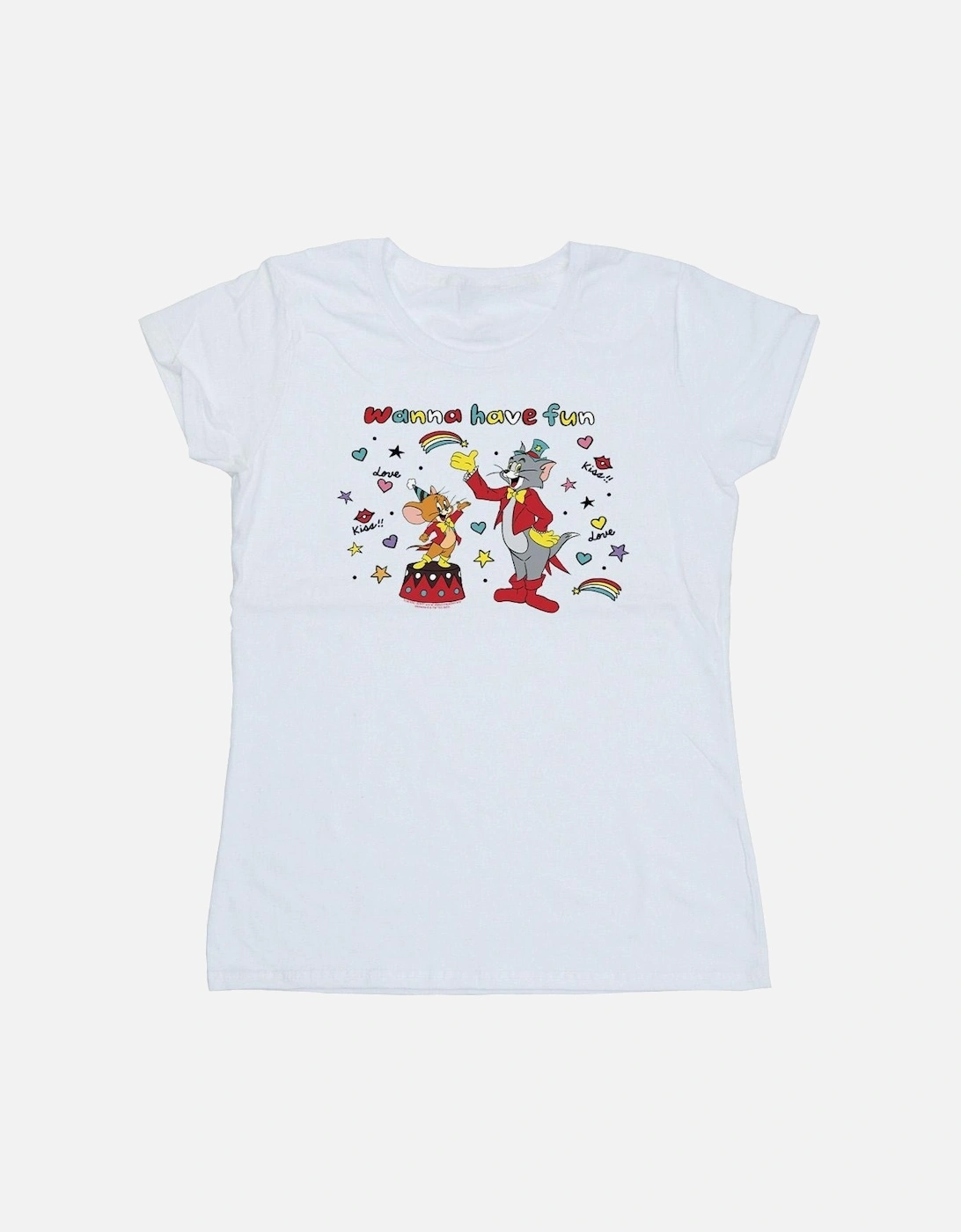 Tom And Jerry Womens/Ladies Wanna Have Fun Cotton T-Shirt, 4 of 3