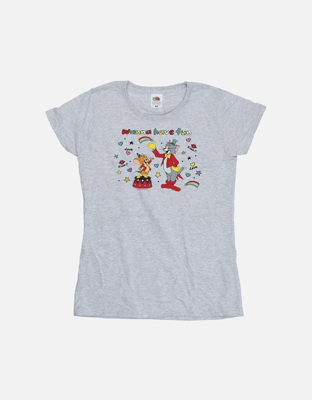 Tom And Jerry Womens/Ladies Wanna Have Fun Cotton T-Shirt, 3 of 2