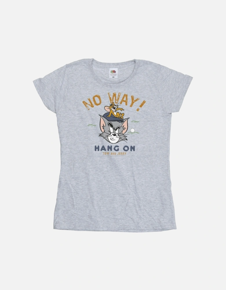 Tom And Jerry Womens/Ladies Hang On Golf Cotton T-Shirt