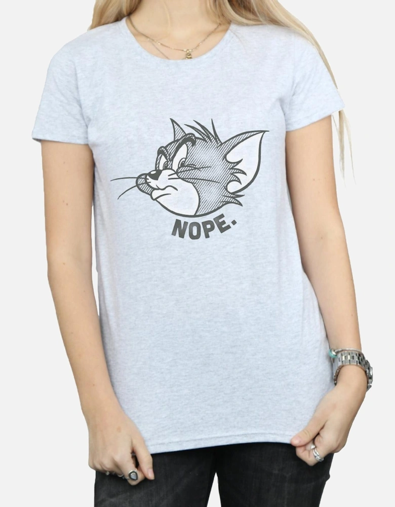 Tom And Jerry Womens/Ladies Nope Face Cotton T-Shirt