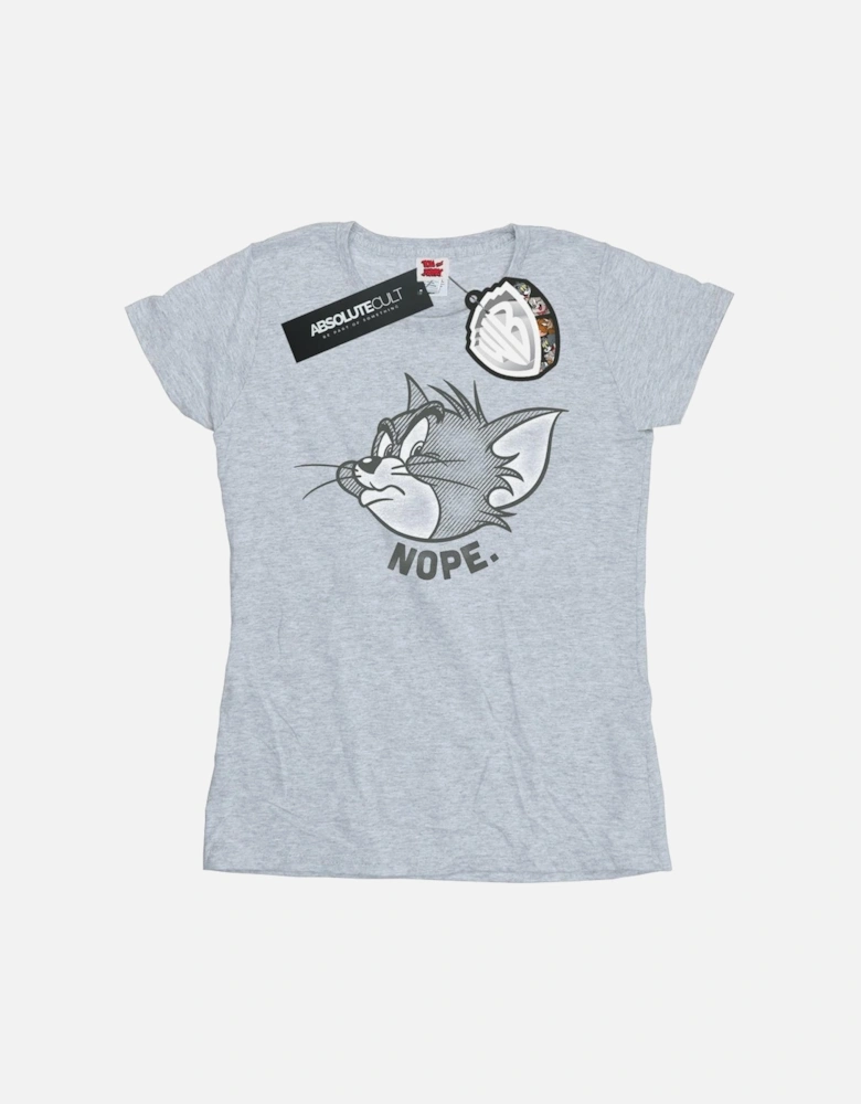 Tom And Jerry Womens/Ladies Nope Face Cotton T-Shirt