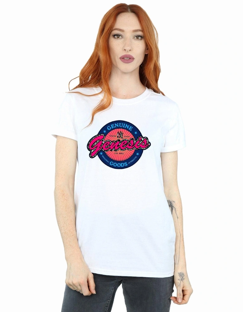 Womens/Ladies Neon Logo Cotton Boyfriend T-Shirt