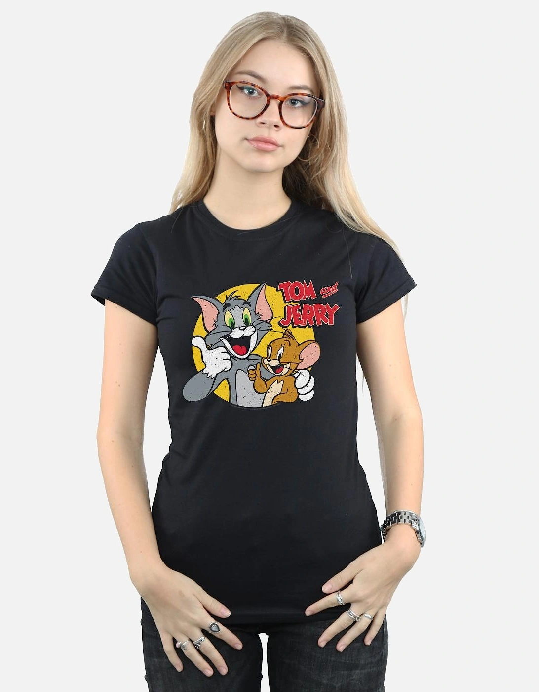Tom And Jerry Womens/Ladies Thumbs Up Cotton T-Shirt