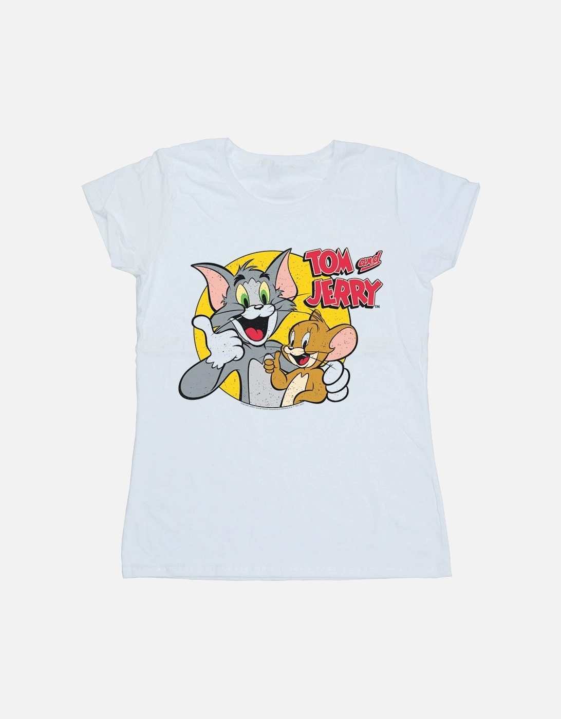 Tom And Jerry Womens/Ladies Thumbs Up Cotton T-Shirt, 4 of 3
