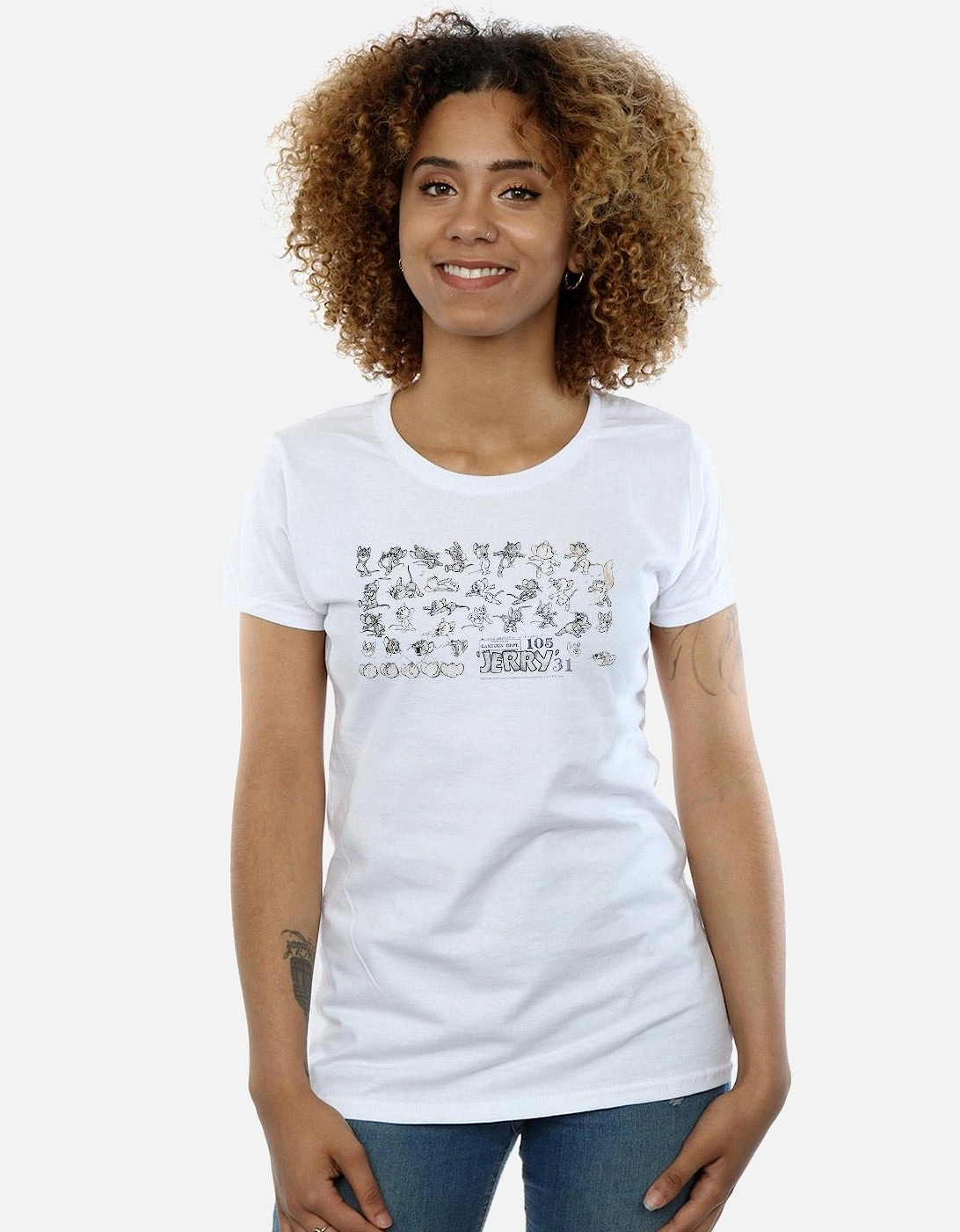 Tom And Jerry Womens/Ladies Cartoon Dept Jerry Cotton T-Shirt