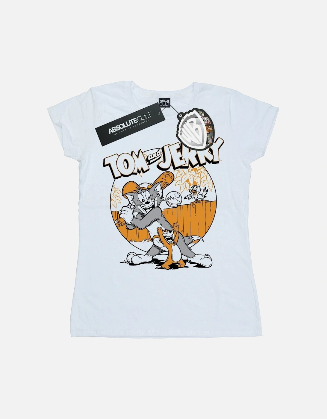 Tom And Jerry Womens/Ladies Play Baseball Cotton T-Shirt, 4 of 3