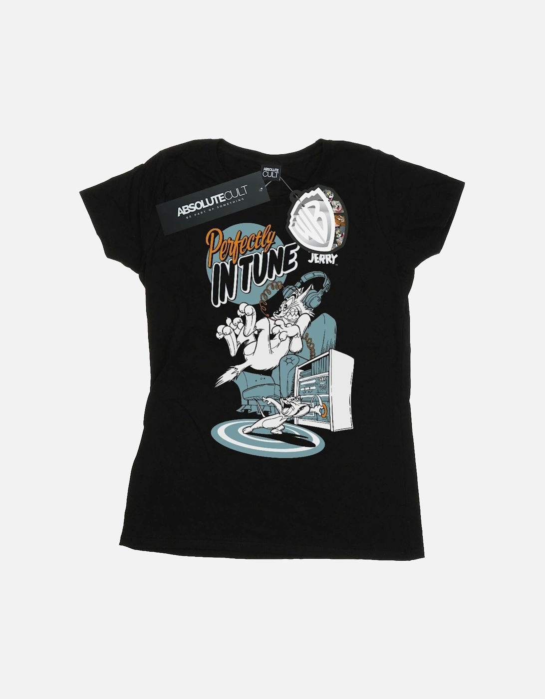 Tom And Jerry Womens/Ladies Perfectly In Tune Cotton T-Shirt, 4 of 3