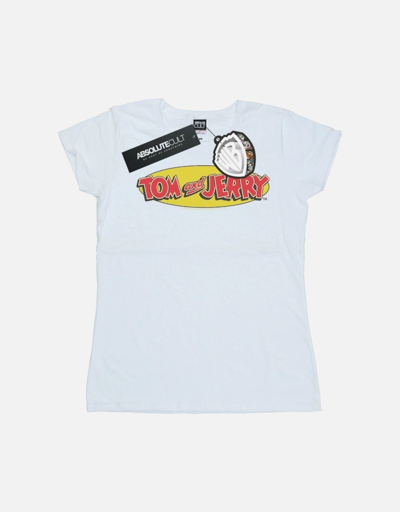 Tom And Jerry Womens/Ladies Inline Logo Cotton T-Shirt