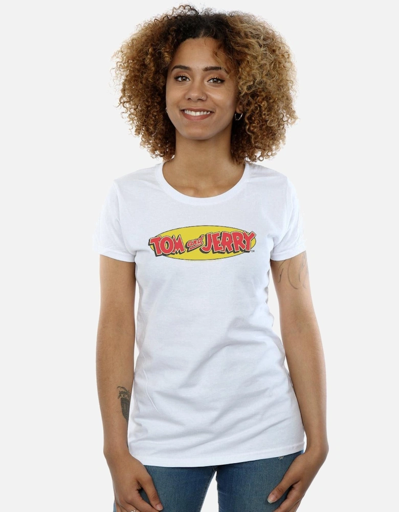 Tom And Jerry Womens/Ladies Inline Logo Cotton T-Shirt