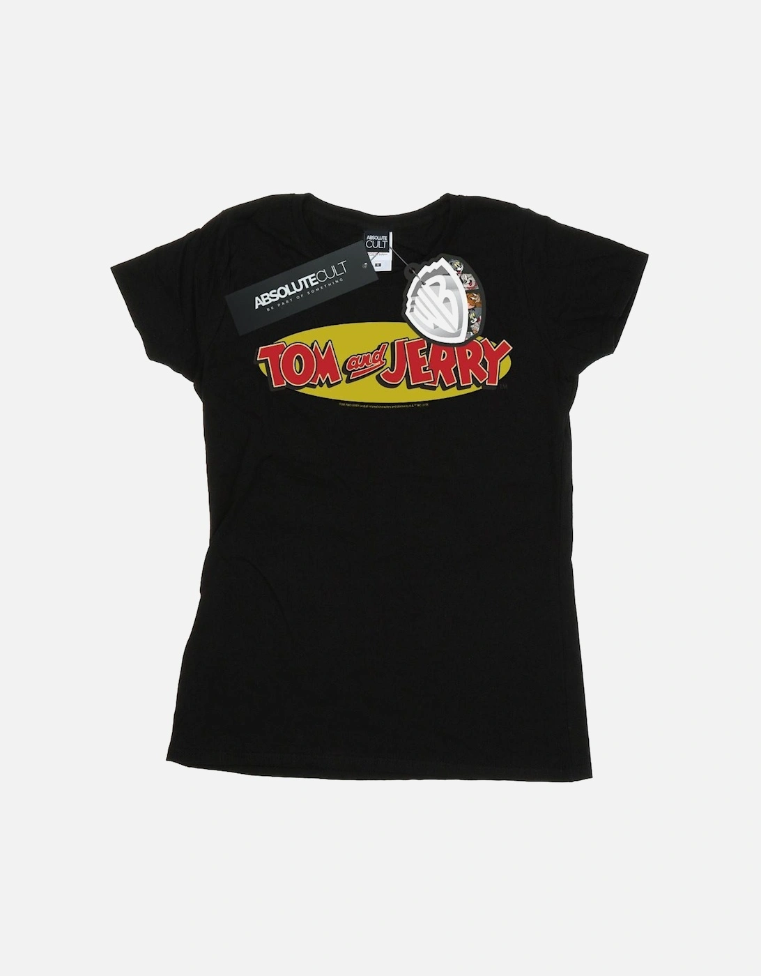 Tom And Jerry Womens/Ladies Inline Logo Cotton T-Shirt, 4 of 3