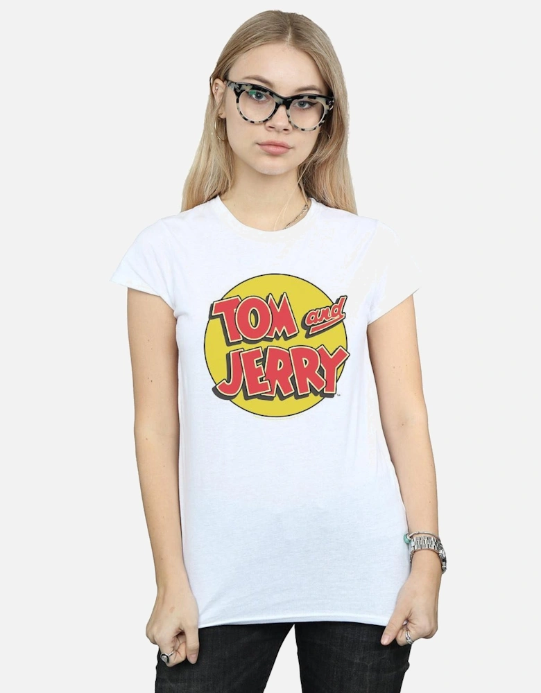 Tom And Jerry Womens/Ladies Circle Logo Cotton T-Shirt