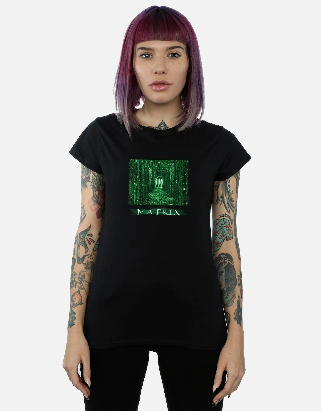 Womens/Ladies Digital Cube Cotton T-Shirt