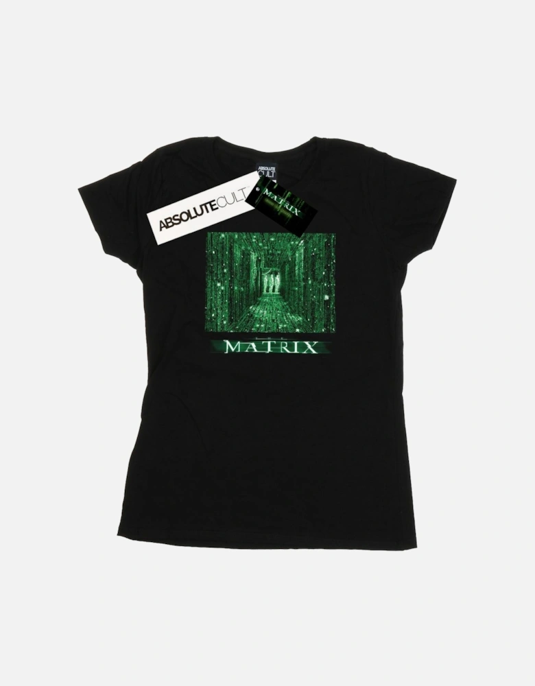 Womens/Ladies Digital Cube Cotton T-Shirt