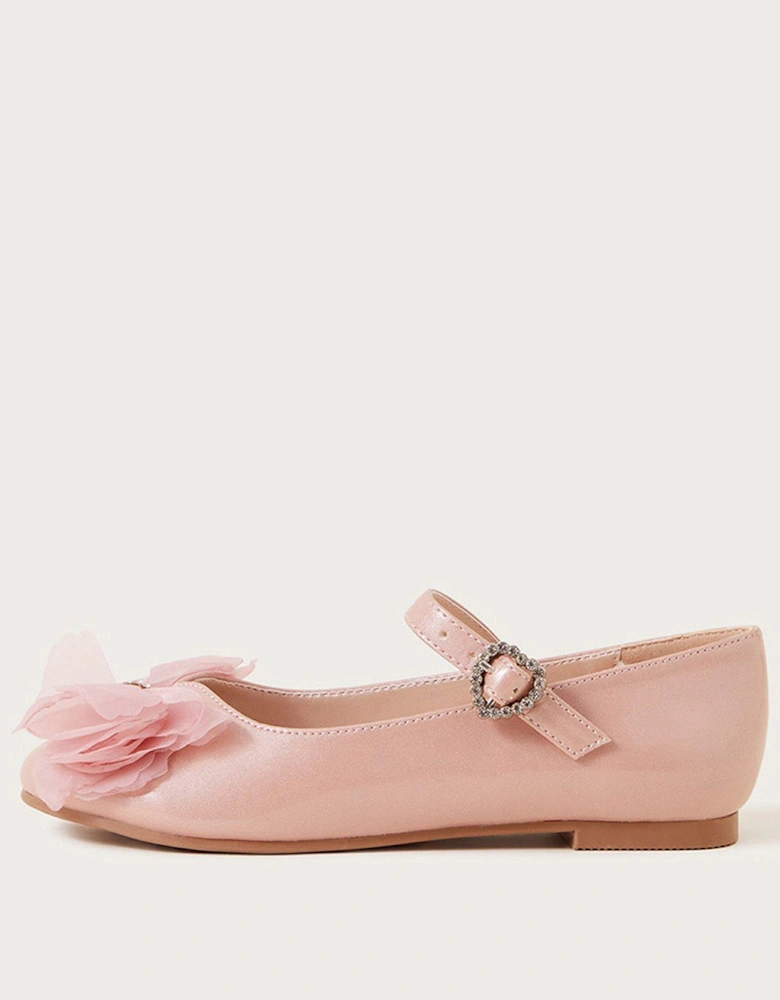 Girls Kali Patent Diamante Shoes - Pink