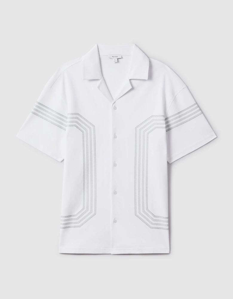 Mercerised Cotton Embroidered Shirt