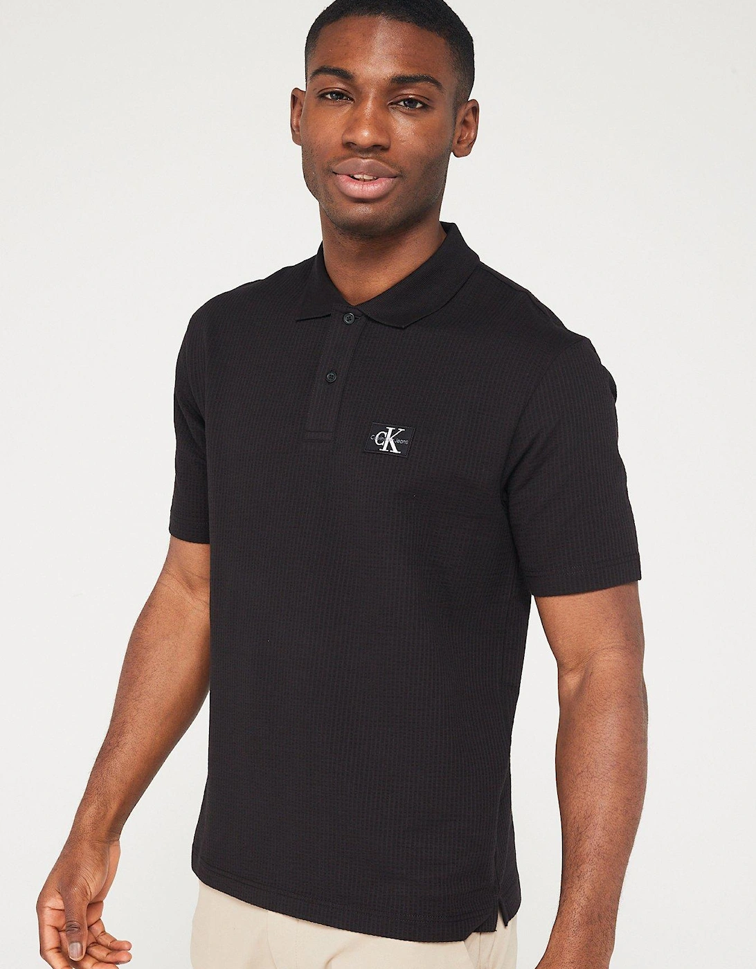 Texture Polo Shirt - Black , 3 of 2