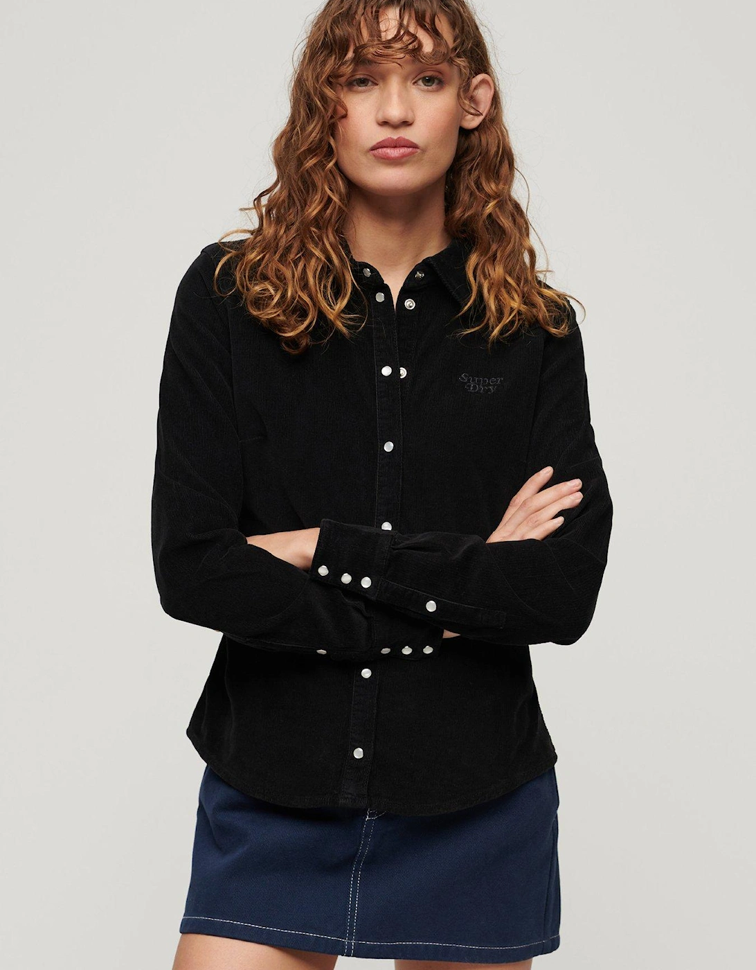 Cord Western Shirt - Black, 2 of 1