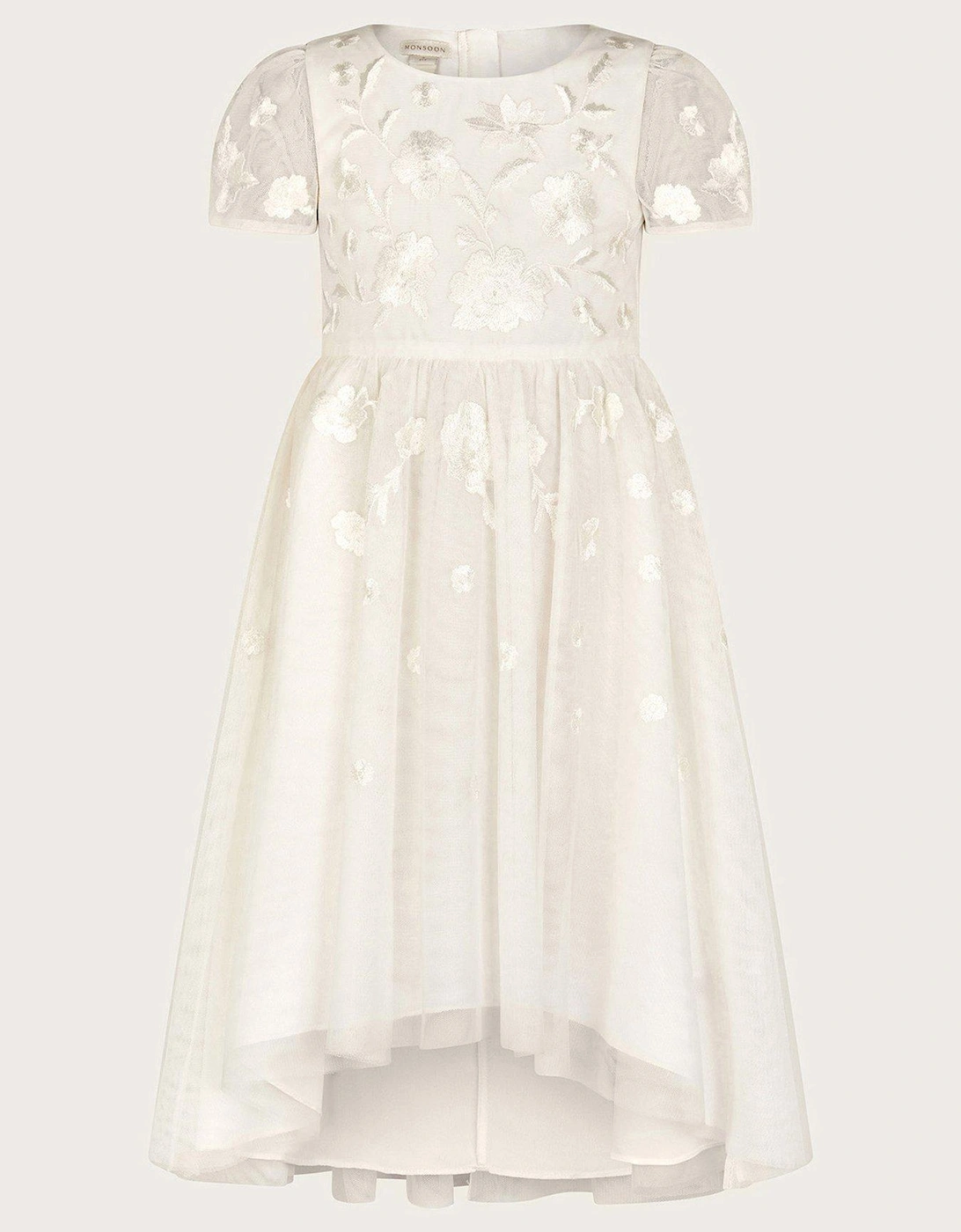Girls Luna Embroidered Dress - Ivory, 2 of 1