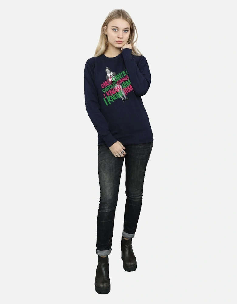 Womens/Ladies Santa?'s Coming Sweatshirt