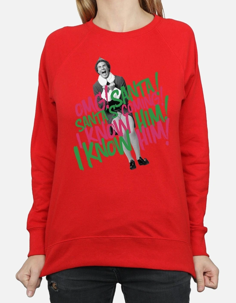 Womens/Ladies Santa?'s Coming Sweatshirt