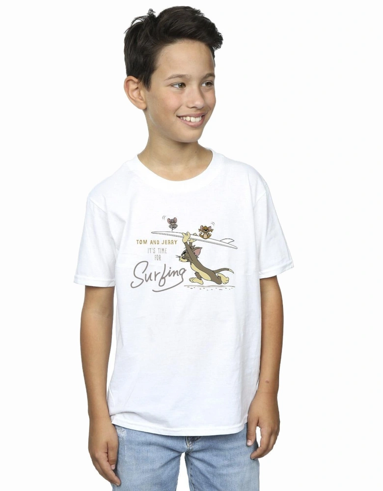 Tom And Jerry Boys It?'s Time For Surfing T-Shirt