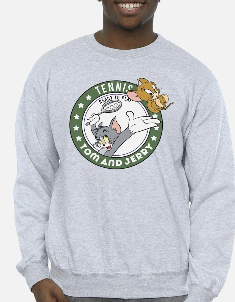 Tom And Jerry Mens Tennis Ready To Play Sweatshirt