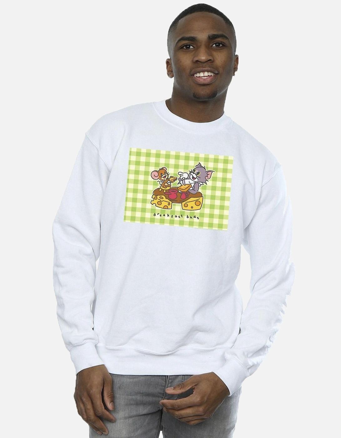 Tom And Jerry Mens Breakfast Buds Sweatshirt