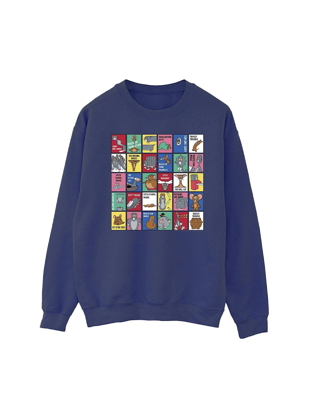 Tom And Jerry Mens Grid Squares Sweatshirt, 4 of 3
