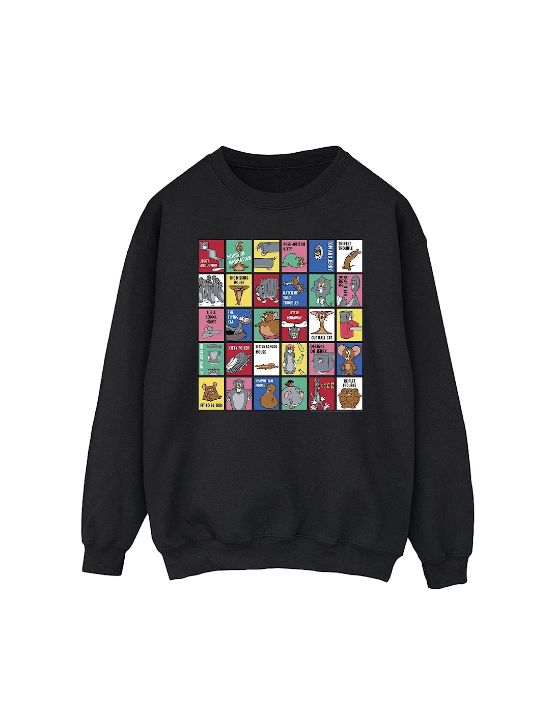 Tom And Jerry Mens Grid Squares Sweatshirt, 4 of 3
