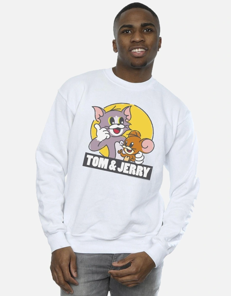 Tom And Jerry Mens Sketch Logo Sweatshirt