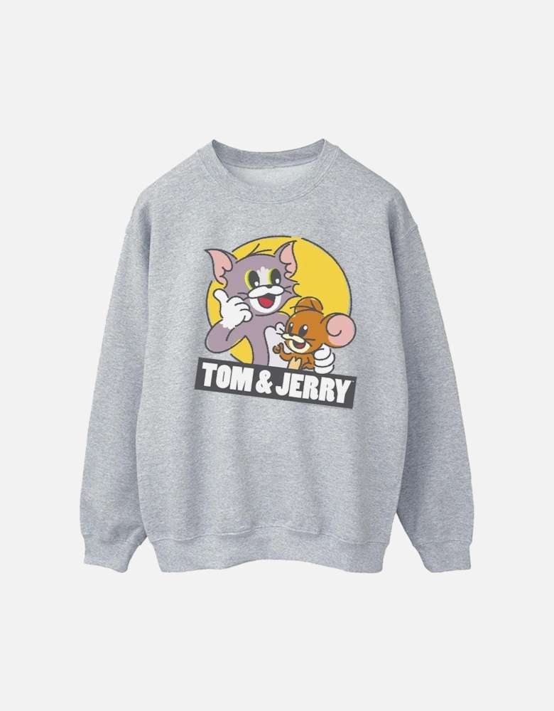 Tom And Jerry Mens Sketch Logo Sweatshirt
