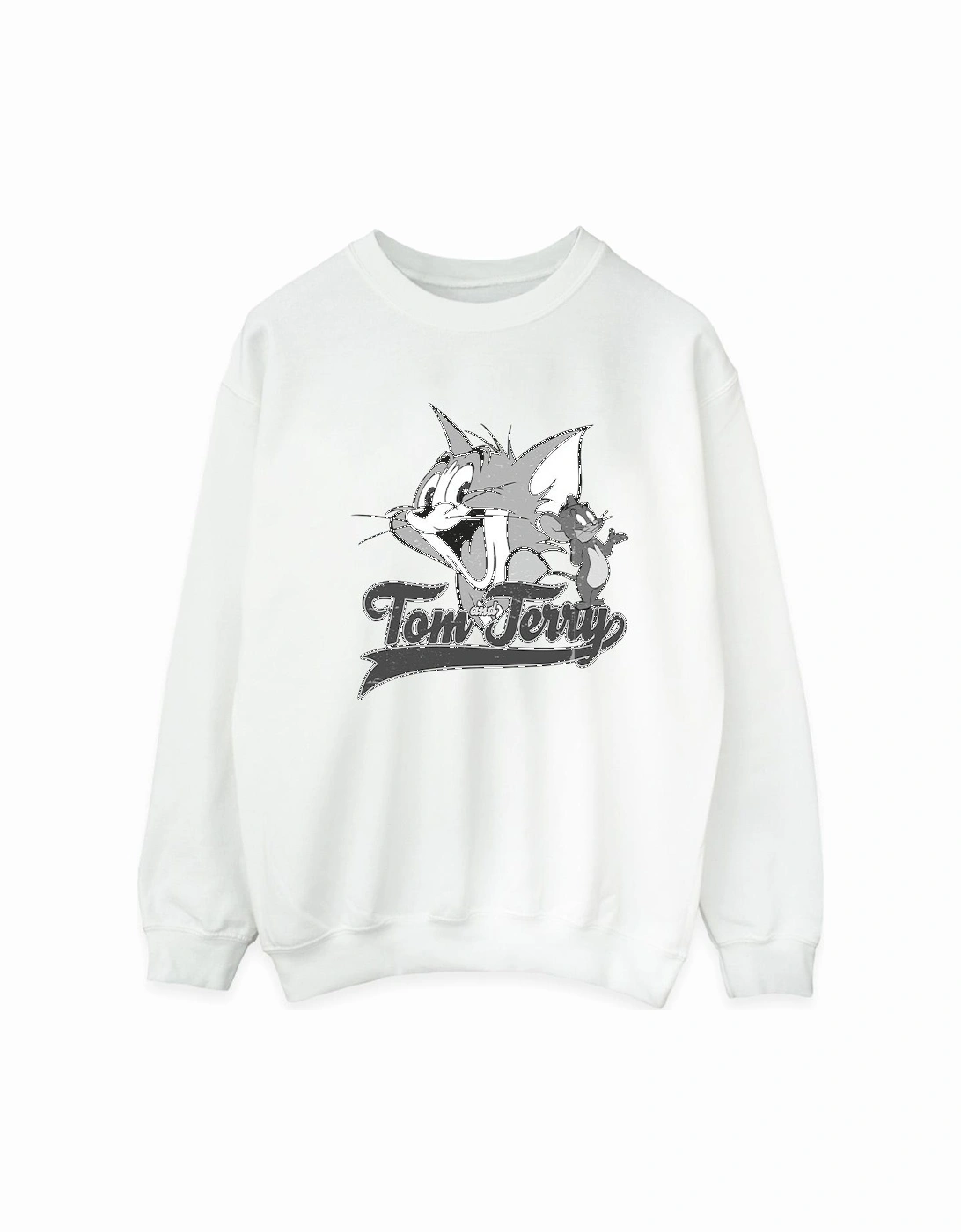 Tom And Jerry Mens Greyscale Square Sweatshirt, 4 of 3