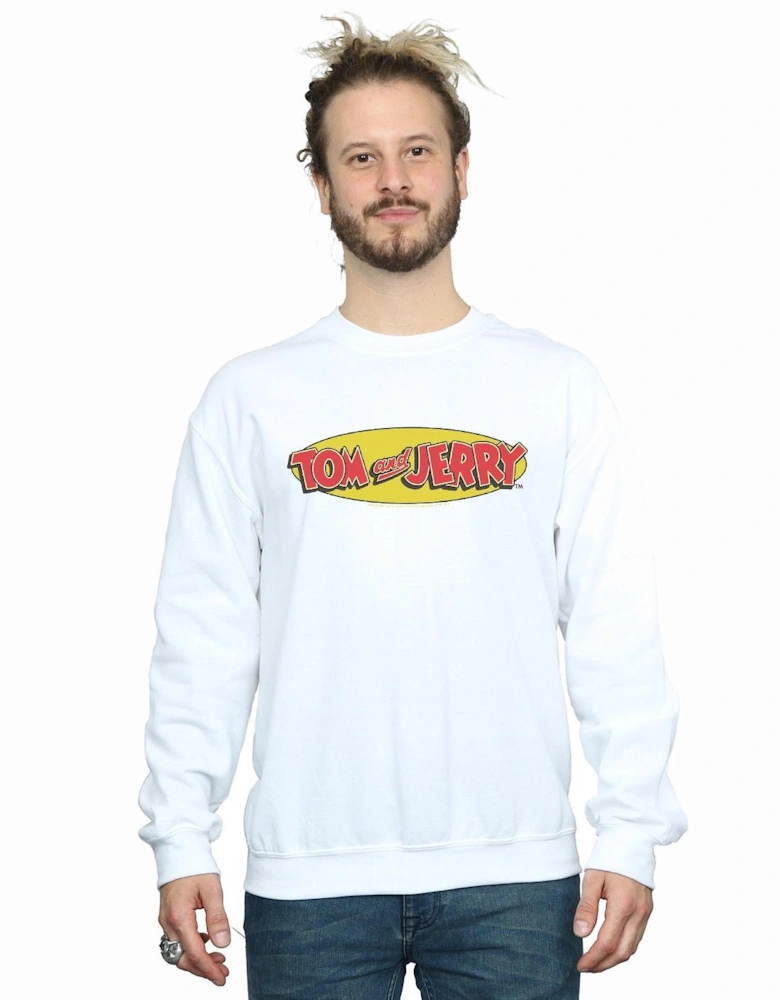 Tom And Jerry Mens Inline Logo Sweatshirt