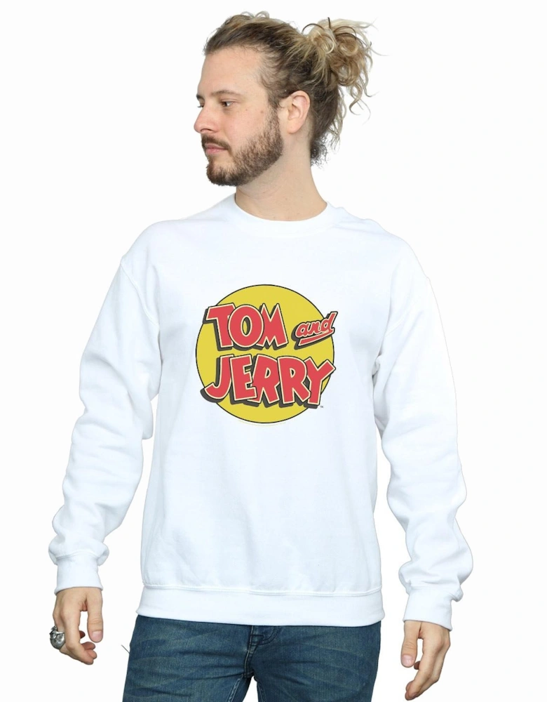 Tom And Jerry Mens Circle Logo Sweatshirt