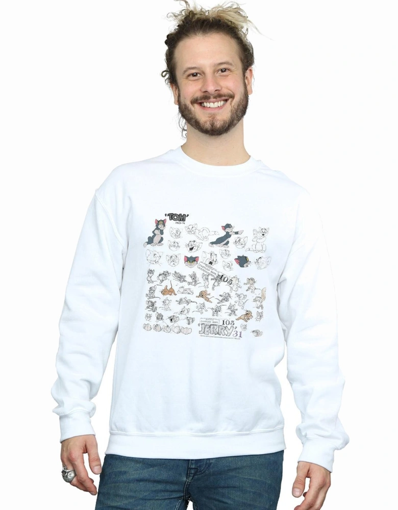 Tom And Jerry Mens Cartoon Dept Sweatshirt