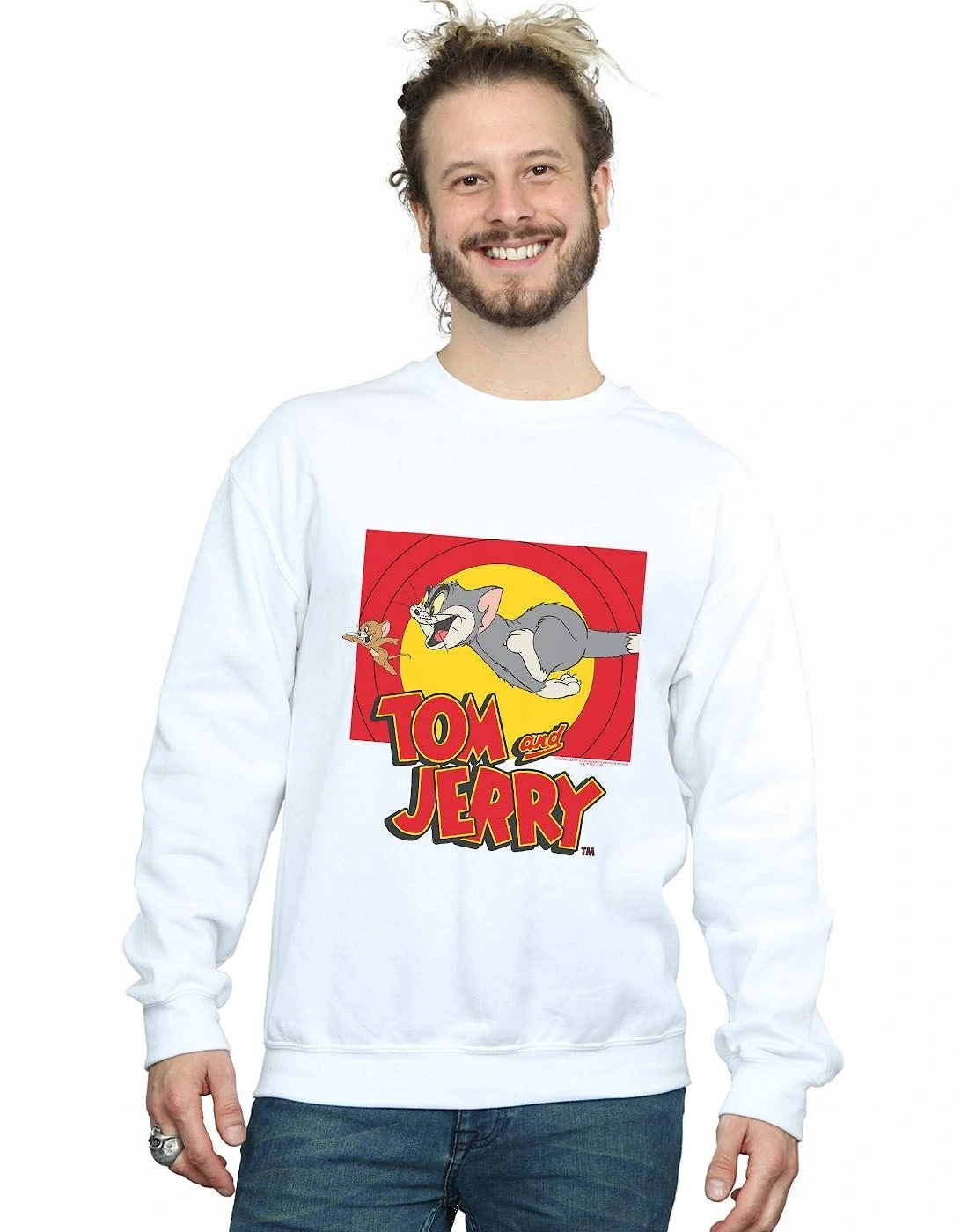 Tom And Jerry Mens Chase Scene Sweatshirt