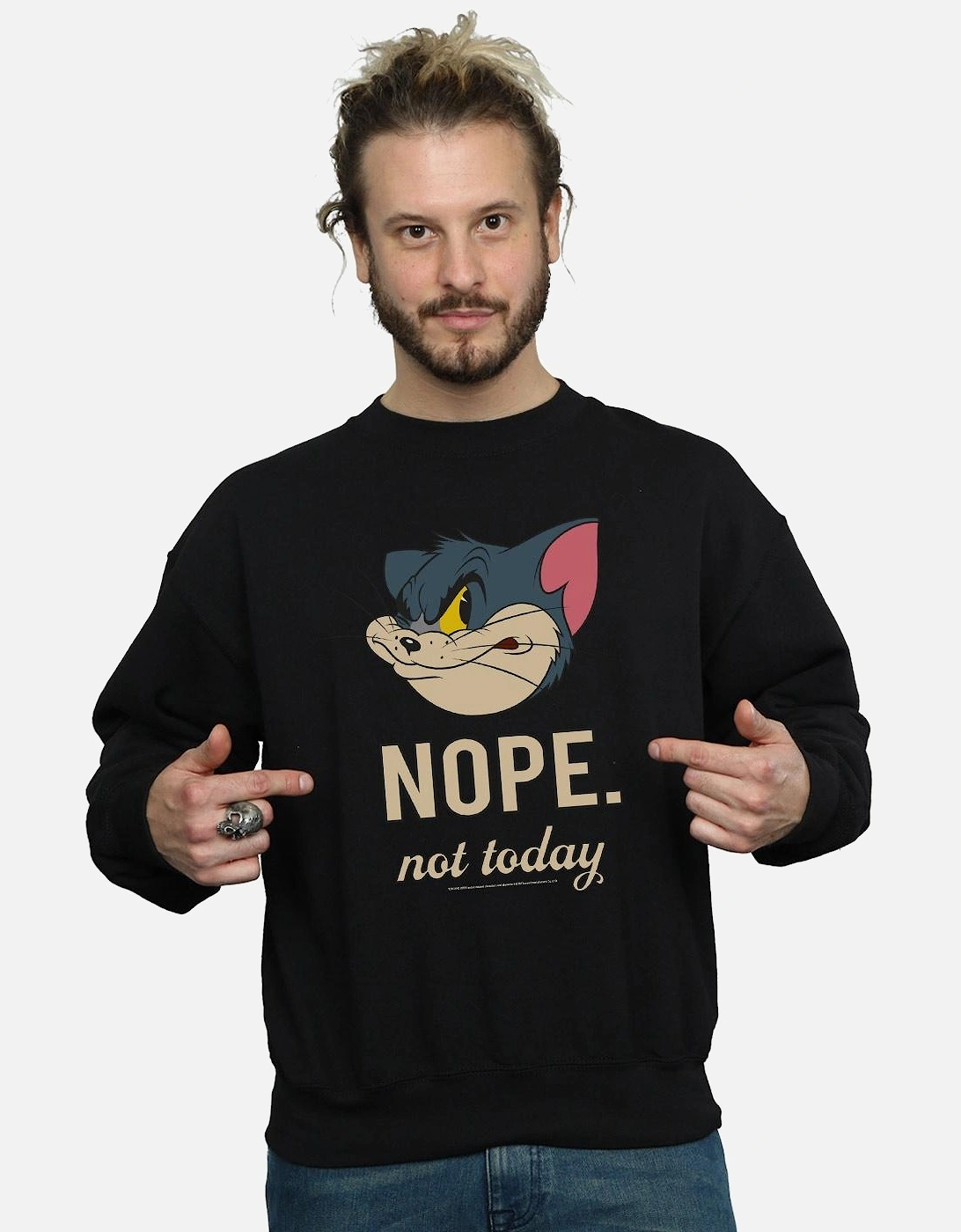 Tom And Jerry Mens Nope Not Today Sweatshirt