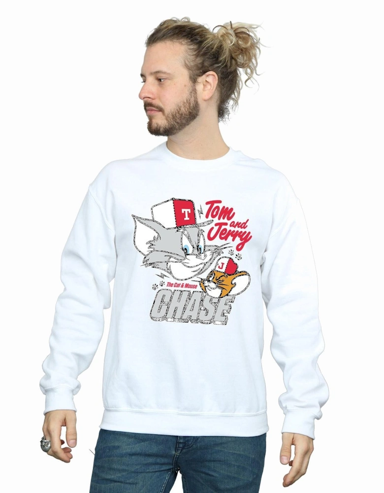 Tom And Jerry Mens Cat & Mouse Chase Sweatshirt
