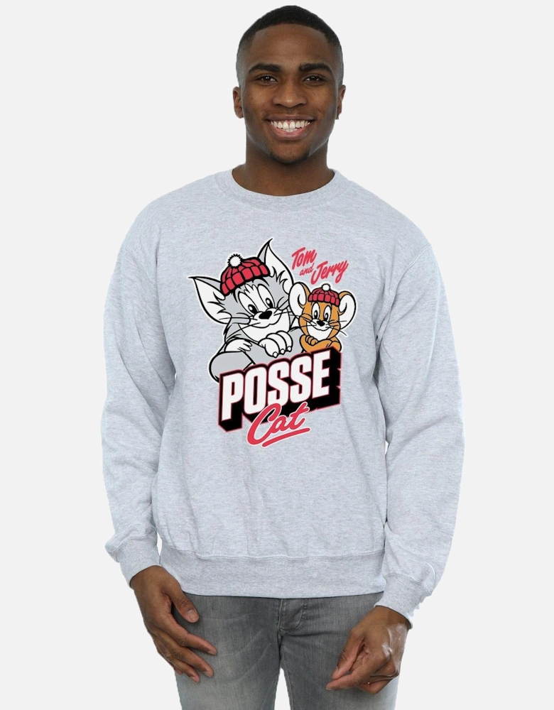 Tom And Jerry Mens Posse Cat Sweatshirt