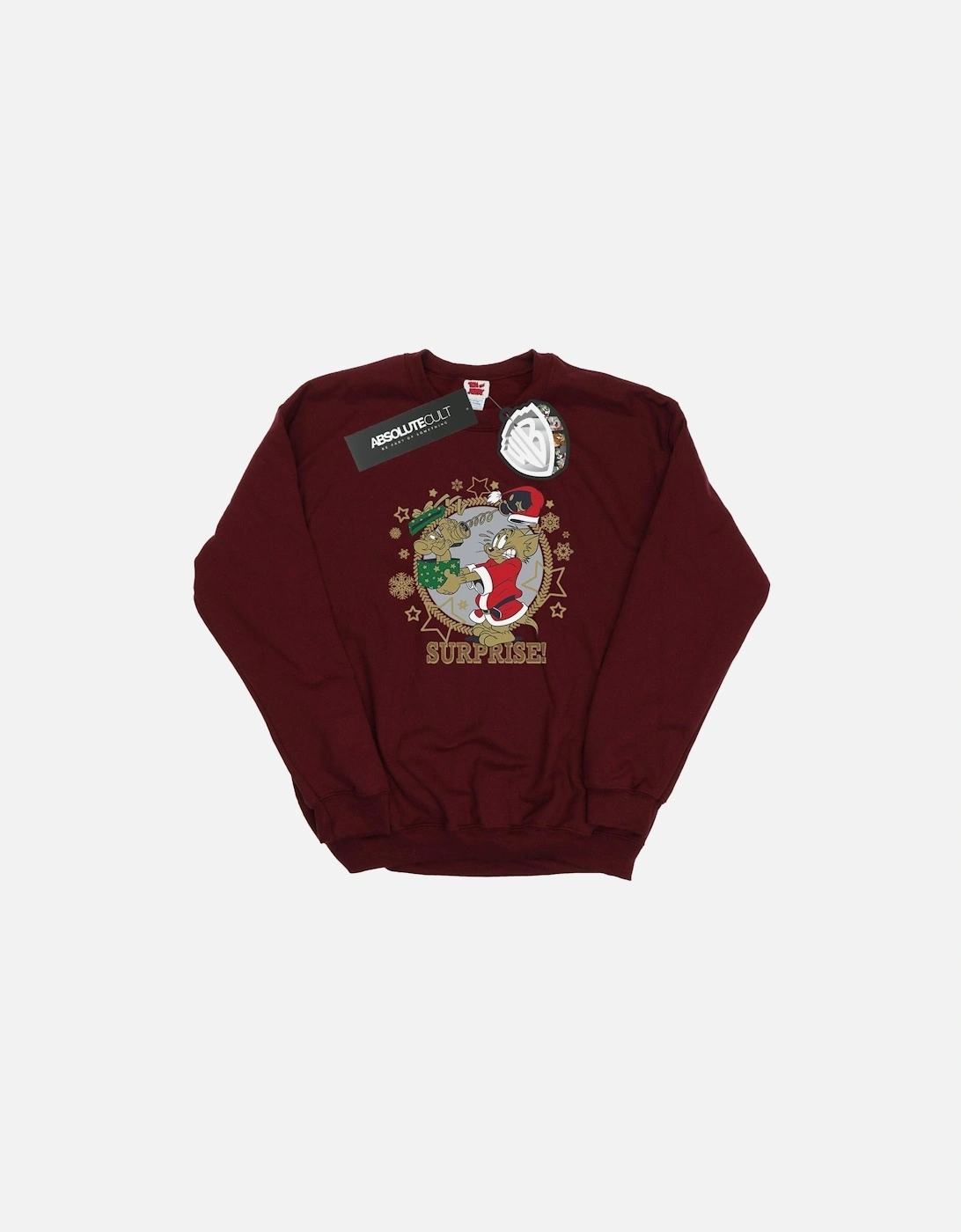 Tom And Jerry Mens Christmas Surprise Sweatshirt, 6 of 5