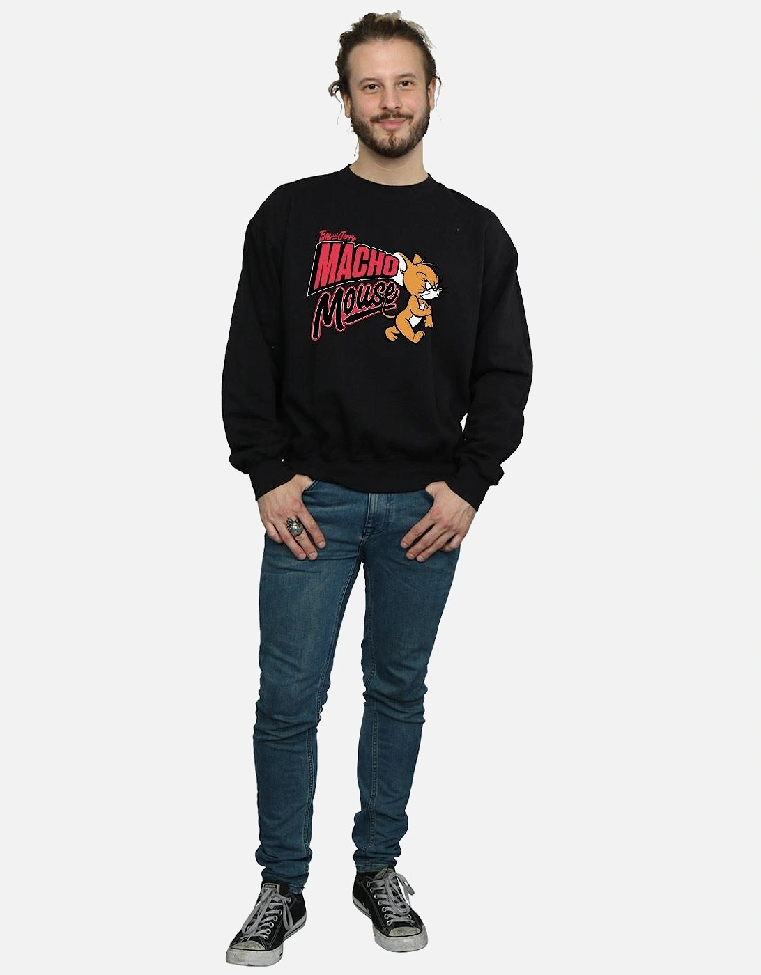 Tom And Jerry Mens Macho Mouse Sweatshirt