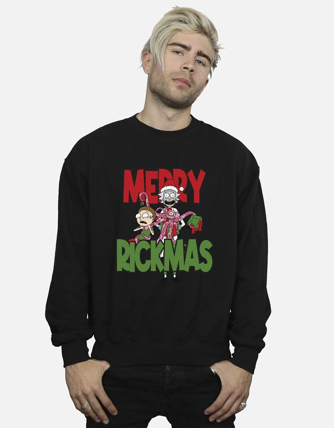 Mens Merry Rickmas Sweatshirt, 4 of 3