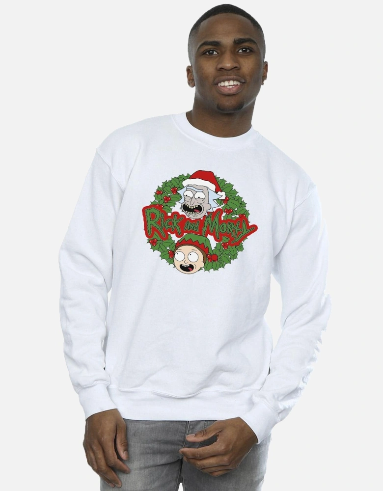 Mens Christmas Wreath Sweatshirt