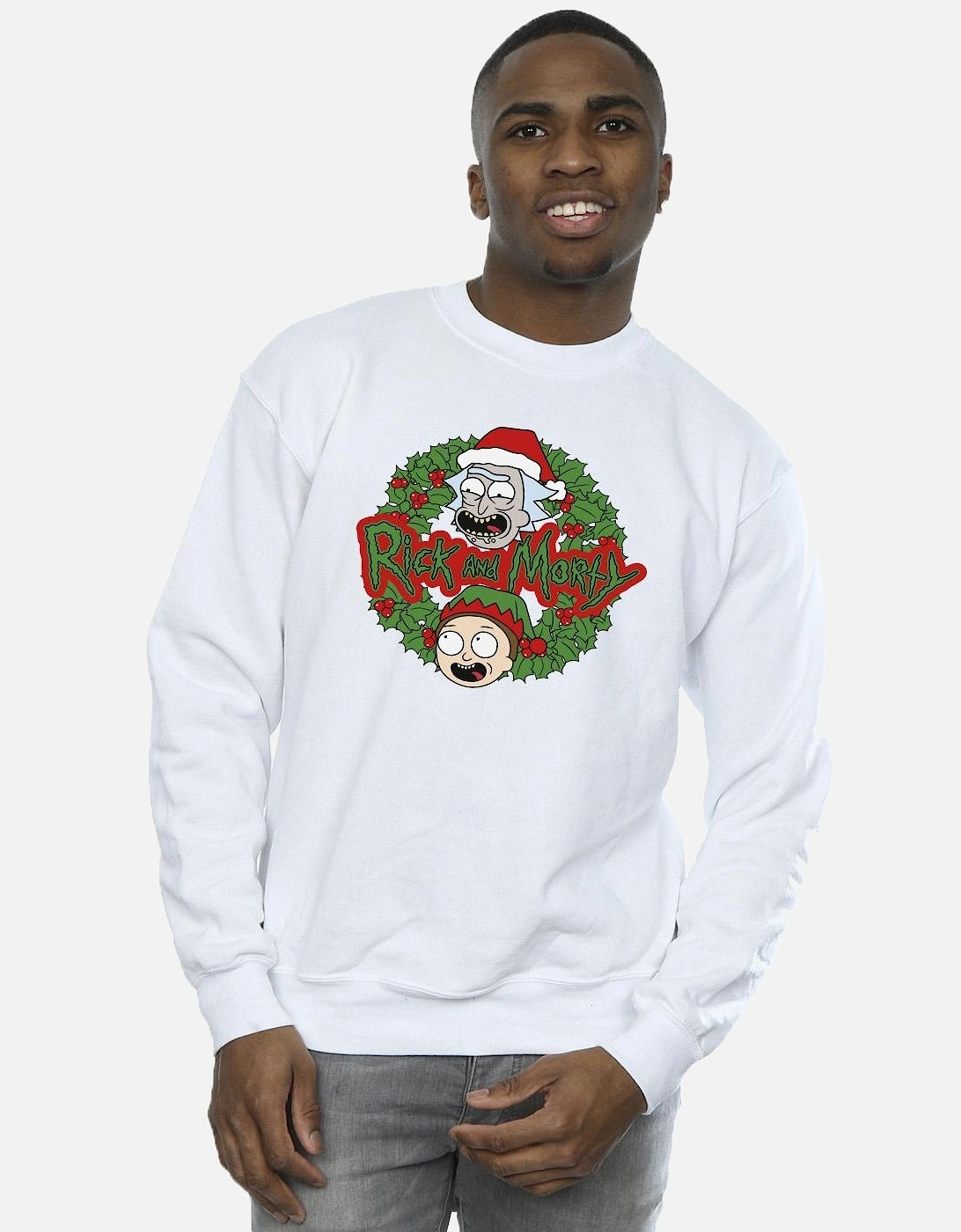 Mens Christmas Wreath Sweatshirt