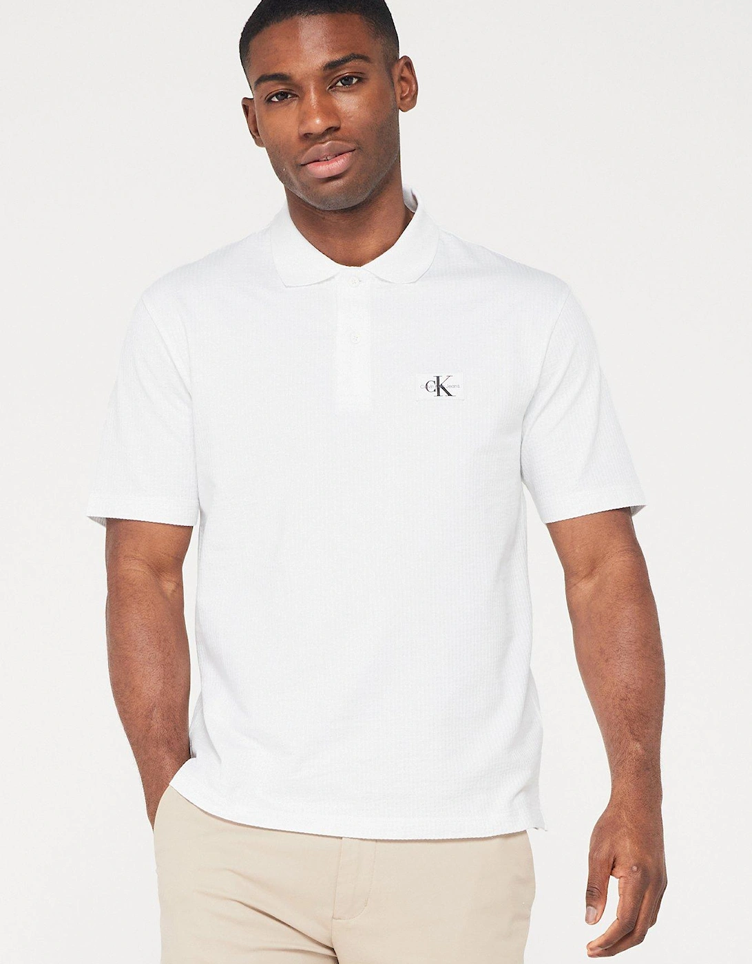 Texture Polo Shirt - White, 5 of 4