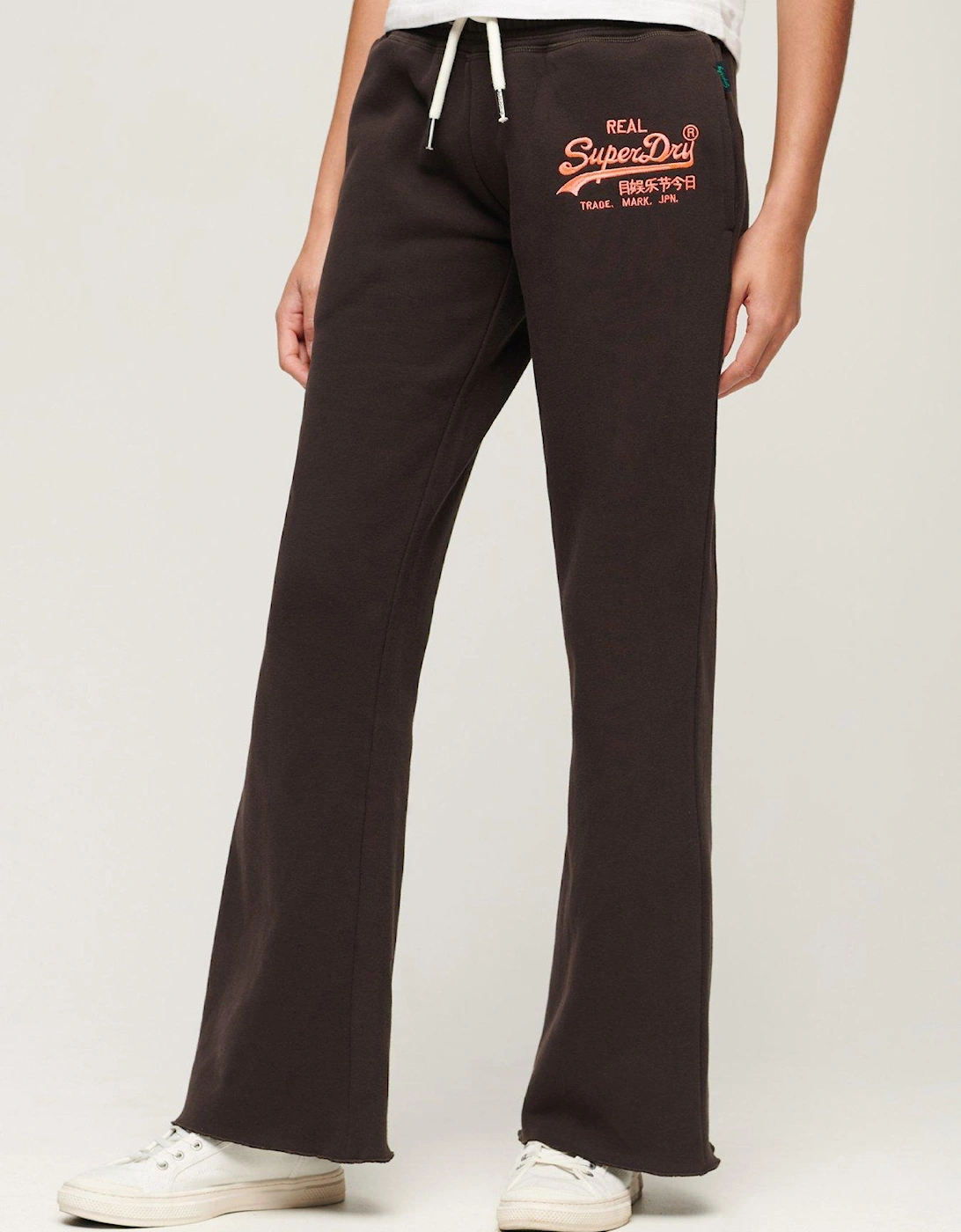 Neon Vintage Logo Low Rise Flare Joggers - Black, 7 of 6