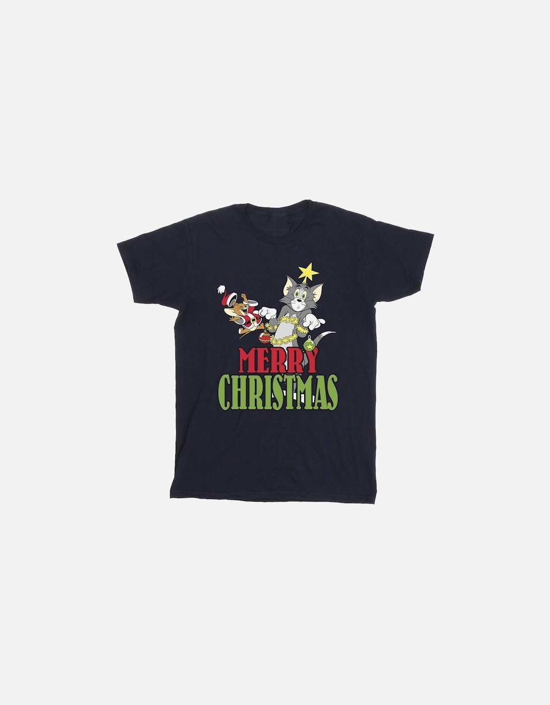 Tom And Jerry Boys Merry Christmas Baubles T-Shirt, 4 of 3