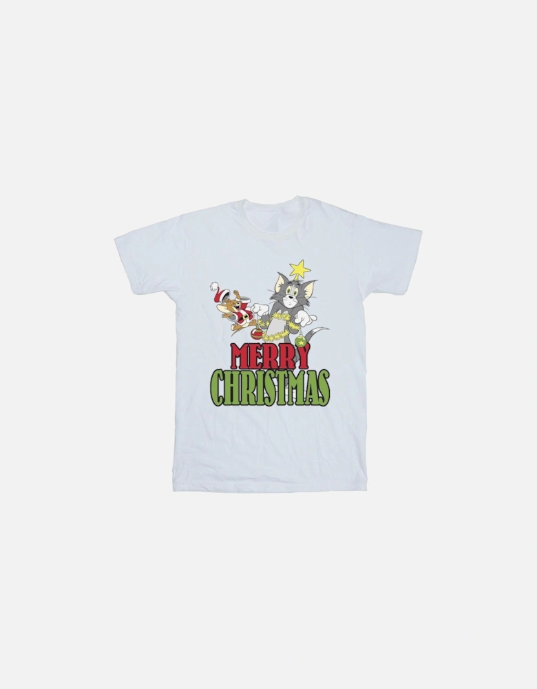 Tom And Jerry Boys Merry Christmas Baubles T-Shirt