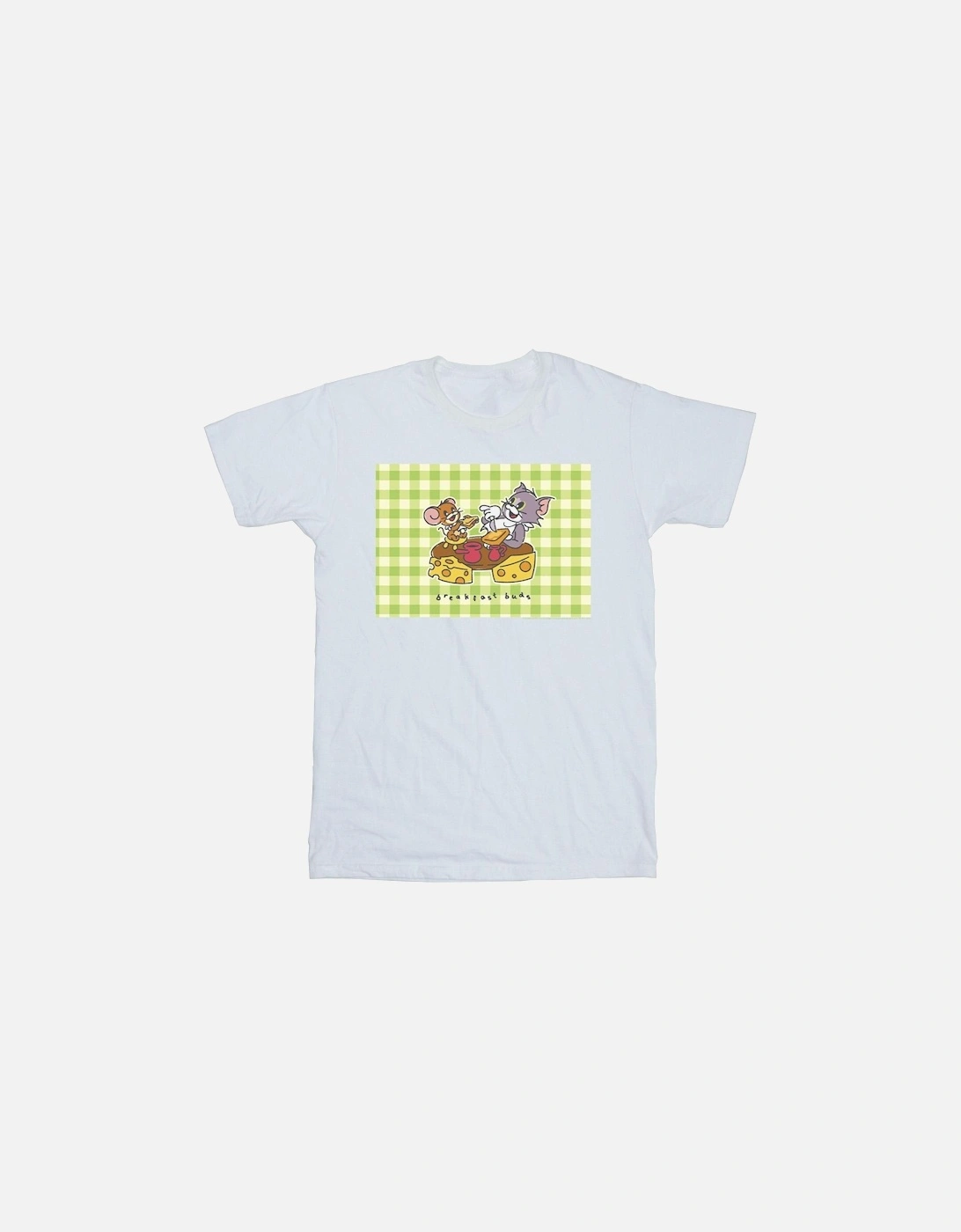 Tom And Jerry Girls Breakfast Buds Cotton T-Shirt, 4 of 3